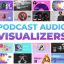 پروژه اکولایزر موزیک 20 عددی Podcast Audio Visualizers