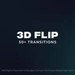 پروژه آماده افتر افکت ترنزیشن 50 عددی 3D Flip