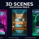 پروژه آماده افتر افکت 3D Instagram Reels