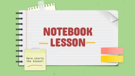 دانلود قالب آماده پاورپوینت Notebook Lesson