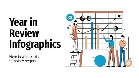 قالب رایگان پاورپوینت Year in Review Infographics